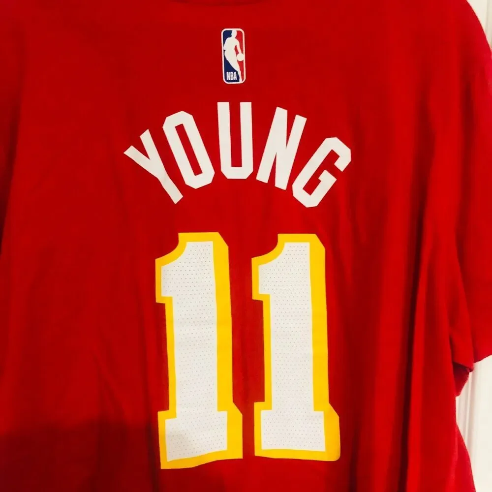 Nike Atlanta Hawks Trae Young‎ 11 NBA Name & Number T-Shirt Red Mens XXL NWT
